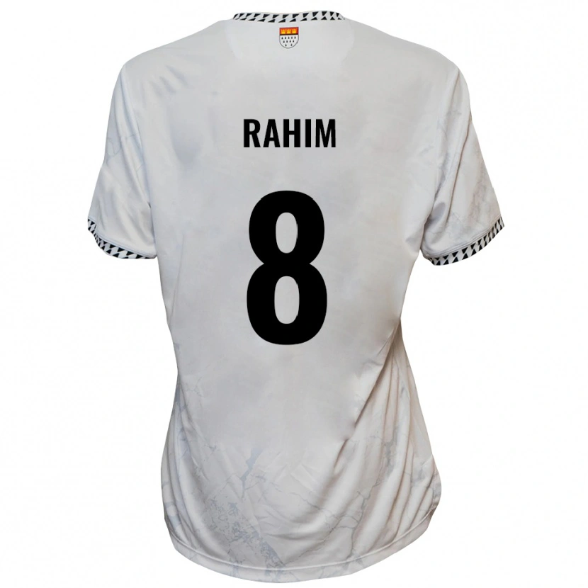 Danxen Mujer Camiseta Pawel Rahim #8 Blanco Negro 2ª Equipación 2025/26 La Camisa