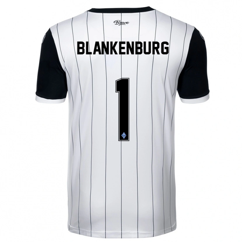 Danxen Mujer Camiseta Luca Blankenburg #1 Blanco Negro 2ª Equipación 2025/26 La Camisa