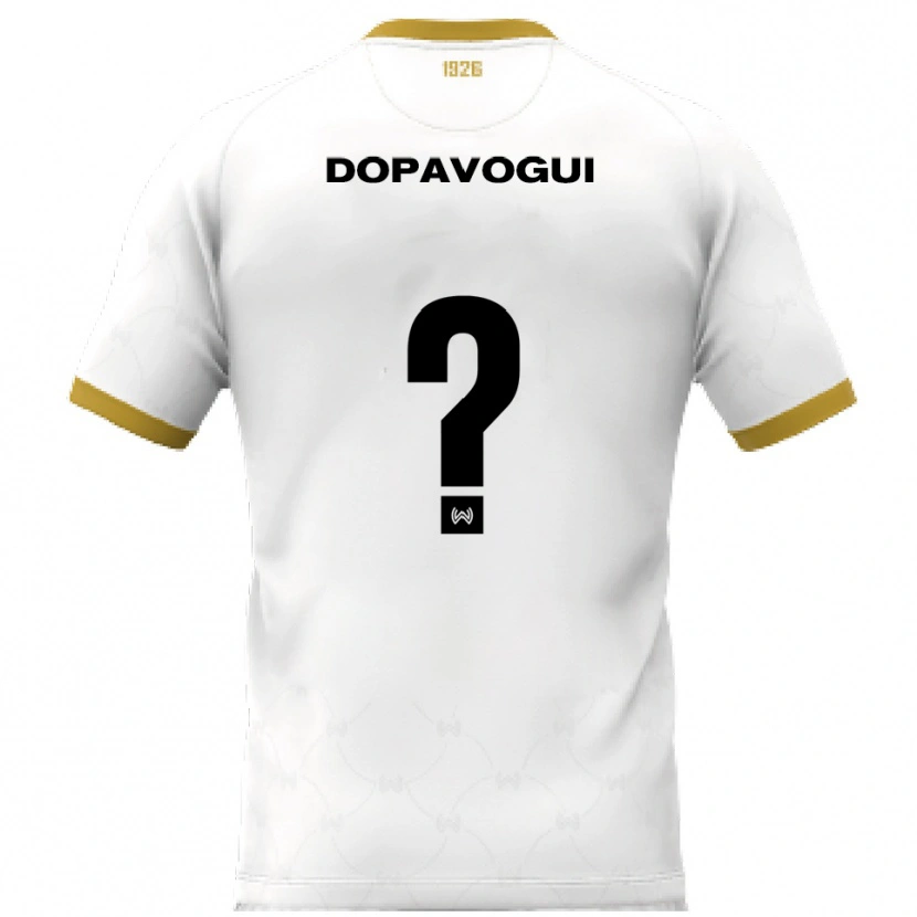Danxen Mujer Camiseta Zeze Dopavogui #0 Blanco Dorado 2ª Equipación 2025/26 La Camisa