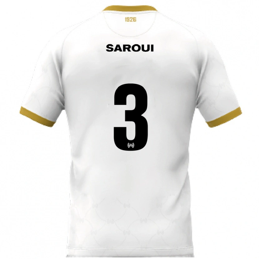 Danxen Mujer Camiseta Amin Saroui #3 Blanco Dorado 2ª Equipación 2025/26 La Camisa