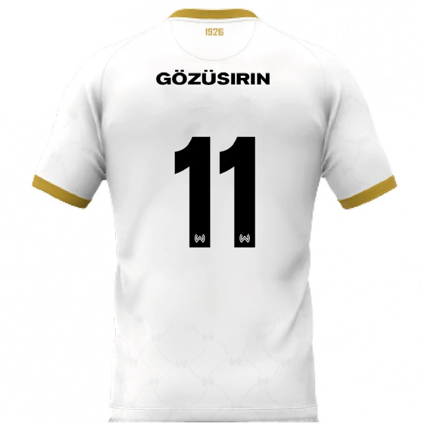 Danxen Mujer Camiseta Tarik Gözüsirin #11 Blanco Dorado 2ª Equipación 2025/26 La Camisa