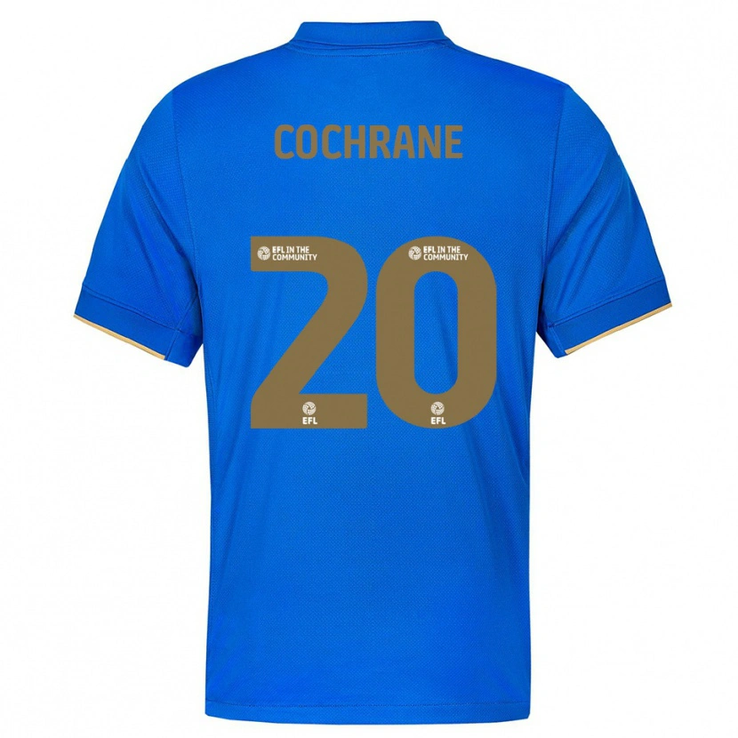 Danxen Niño Camiseta Alex Cochrane #20 Azul Oro 1ª Equipación 2025/26 La Camisa