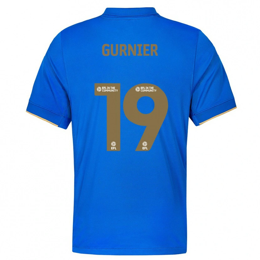 Danxen Niño Camiseta Aurelien Gurnier #19 Azul Oro 1ª Equipación 2025/26 La Camisa