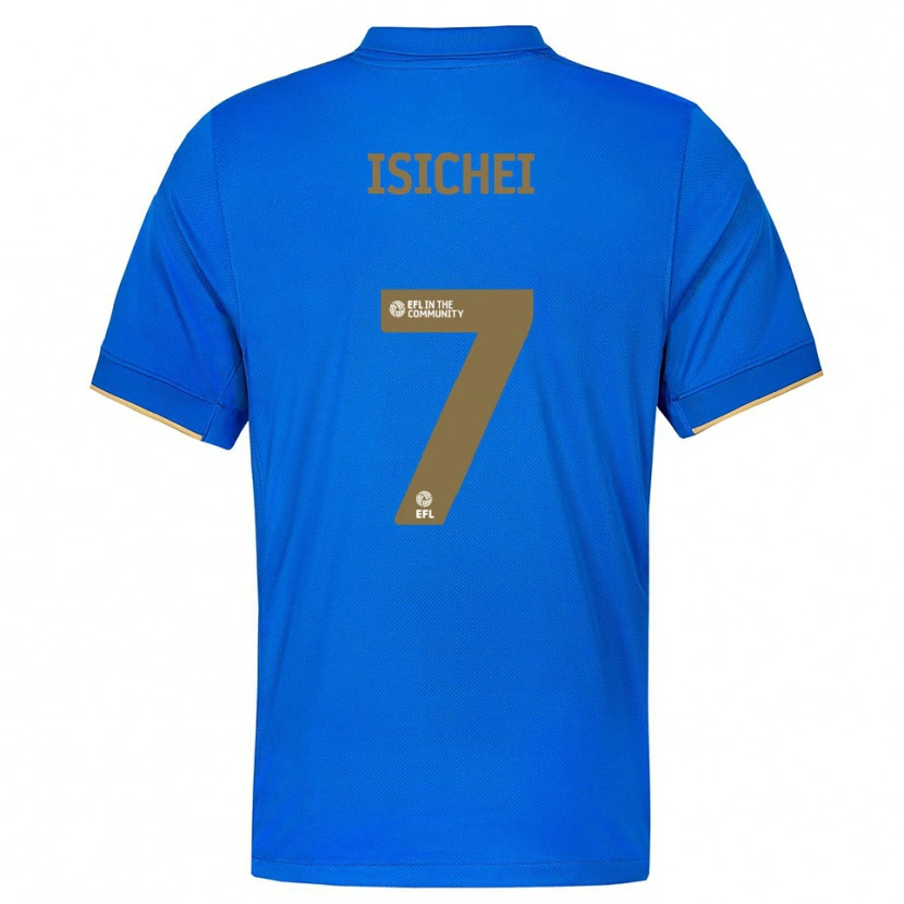 Danxen Niño Camiseta Daniel Isichei #7 Azul Oro 1ª Equipación 2025/26 La Camisa