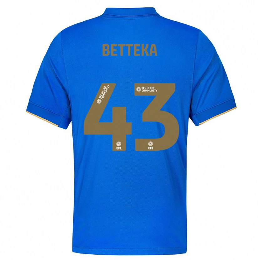 Danxen Niño Camiseta Zaid Betteka #43 Azul Oro 1ª Equipación 2025/26 La Camisa