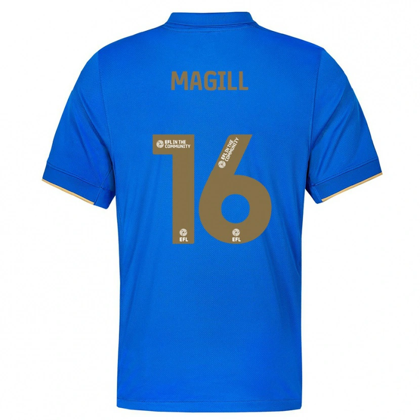 Danxen Niño Camiseta Simone Magill #16 Azul Oro 1ª Equipación 2025/26 La Camisa
