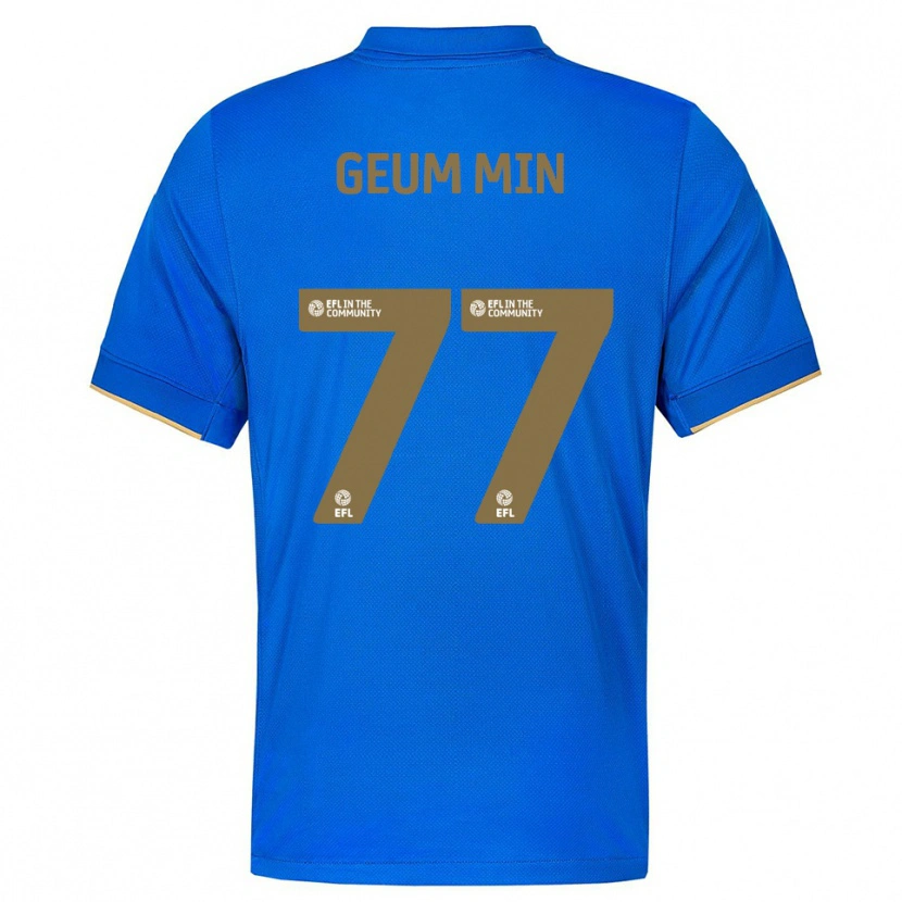 Danxen Niño Camiseta Lee Geum-Min #77 Azul Oro 1ª Equipación 2025/26 La Camisa