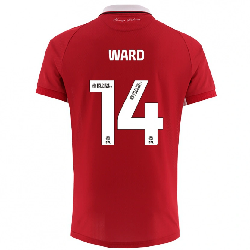 Danxen Niño Camiseta Mari Ward #14 Rojo Blanco 1ª Equipación 2025/26 La Camisa