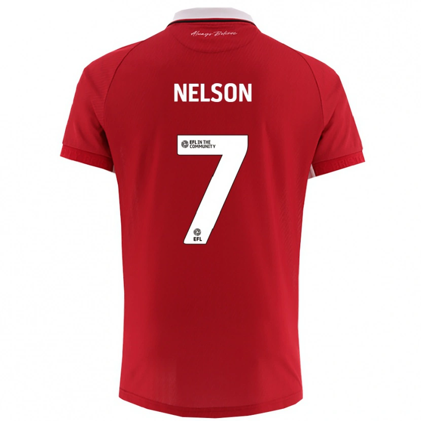 Danxen Niño Camiseta Raekwon Nelson #7 Rojo Blanco 1ª Equipación 2025/26 La Camisa