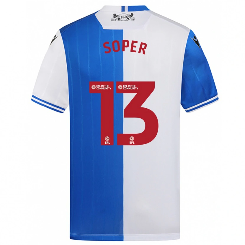 Danxen Niño Camiseta Poppy Soper #13 Azul Blanco 1ª Equipación 2025/26 La Camisa