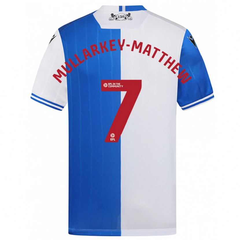 Danxen Niño Camiseta Lorenze Mullarkey-Matthews #7 Azul Blanco 1ª Equipación 2025/26 La Camisa