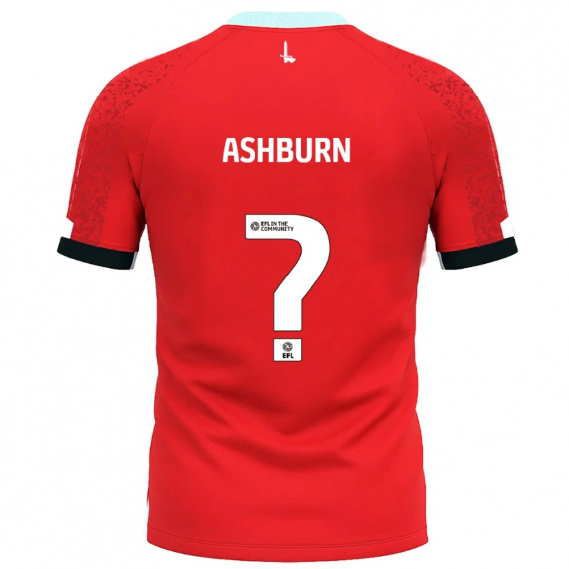 Danxen Niño Camiseta Luke Ashburn #0 Rojo Blanco 1ª Equipación 2025/26 La Camisa