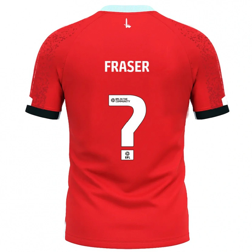 Danxen Niño Camiseta Scott Fraser #0 Rojo Blanco 1ª Equipación 2025/26 La Camisa