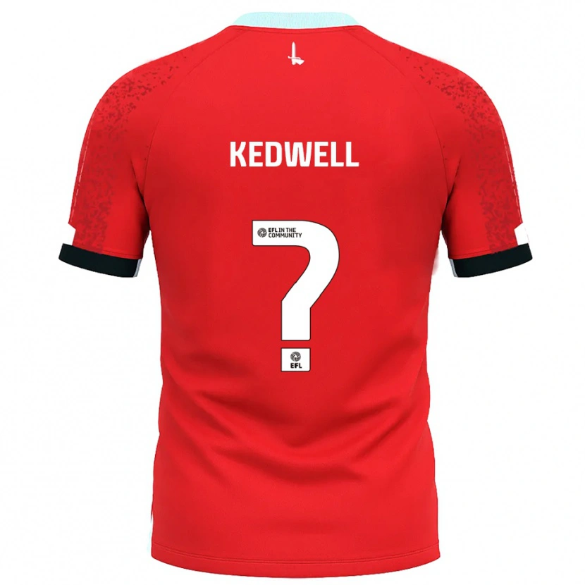 Danxen Niño Camiseta Harvey Kedwell #0 Rojo Blanco 1ª Equipación 2025/26 La Camisa