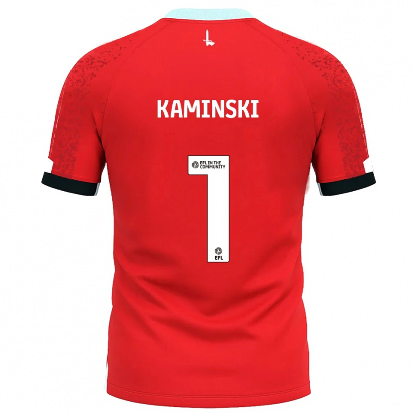 Danxen Niño Camiseta Thomas Kaminski #1 Rojo Blanco 1ª Equipación 2025/26 La Camisa