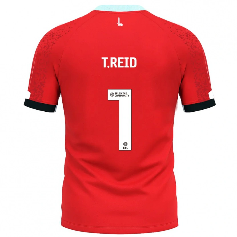Danxen Niño Camiseta Tommy Reid #1 Rojo Blanco 1ª Equipación 2025/26 La Camisa