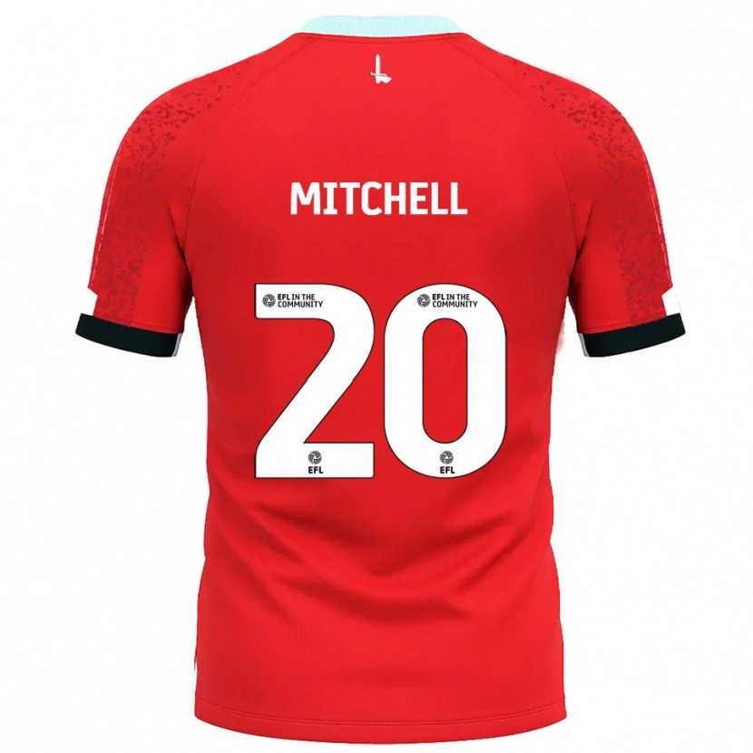 Danxen Niño Camiseta Zach Mitchell #20 Rojo Blanco 1ª Equipación 2025/26 La Camisa