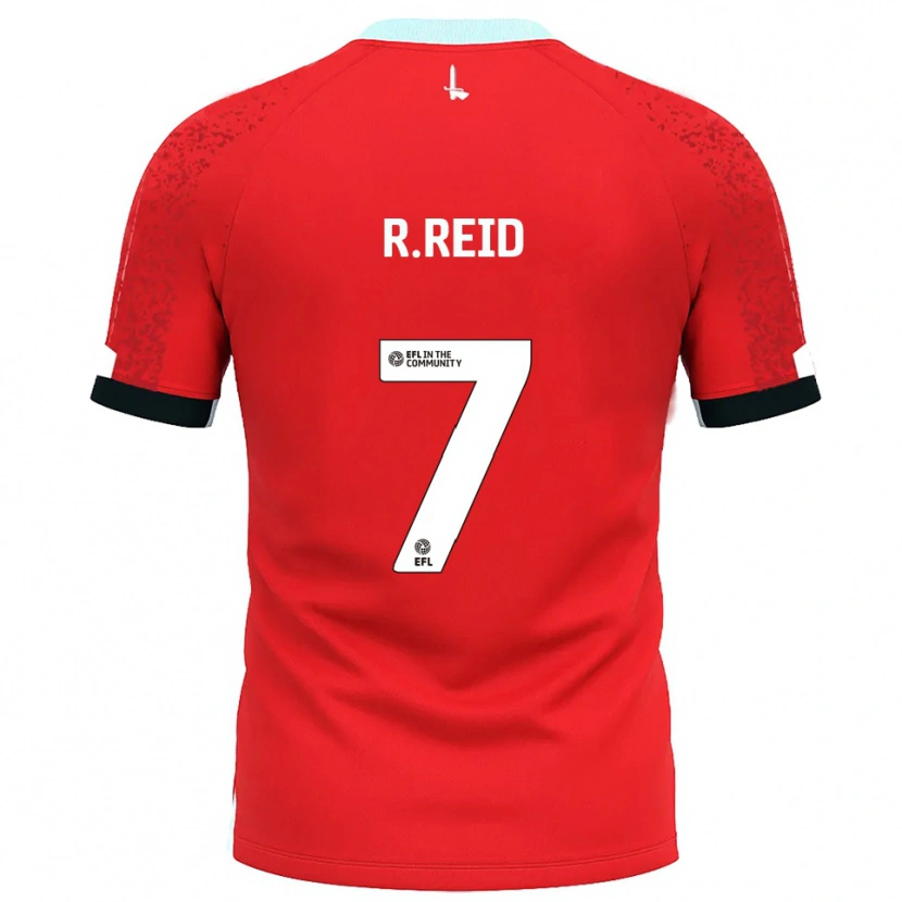 Danxen Niño Camiseta Reuben Reid #7 Rojo Blanco 1ª Equipación 2025/26 La Camisa