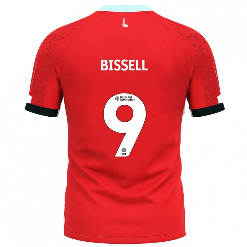 Danxen Niño Camiseta Emma Bissell #9 Rojo Blanco 1ª Equipación 2025/26 La Camisa