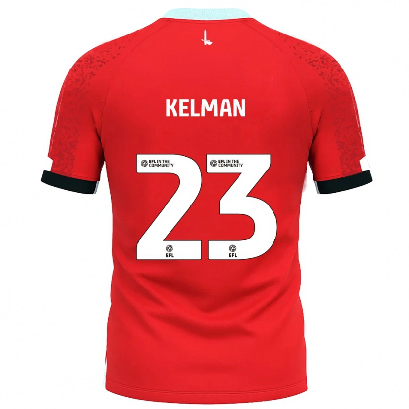 Danxen Niño Camiseta Charlie Kelman #23 Rojo Blanco 1ª Equipación 2025/26 La Camisa