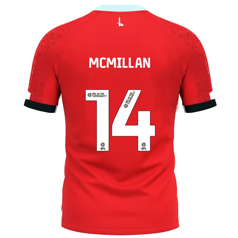 Danxen Niño Camiseta Ellis Mcmillan #14 Rojo Blanco 1ª Equipación 2025/26 La Camisa