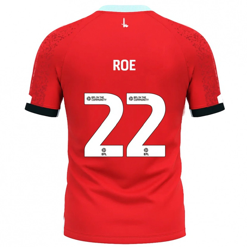 Danxen Niño Camiseta Bethan Roe #22 Rojo Blanco 1ª Equipación 2025/26 La Camisa