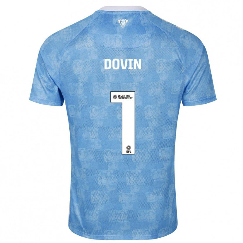 Danxen Niño Camiseta Oliver Dovin #1 Azul Celeste Blanco 1ª Equipación 2025/26 La Camisa
