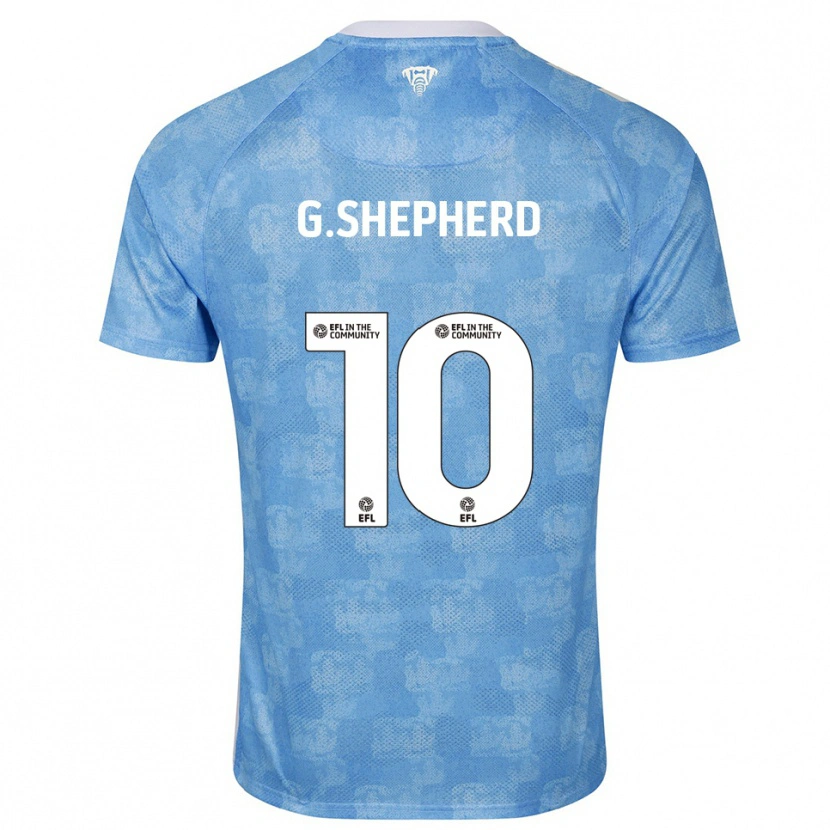 Danxen Niño Camiseta George Shepherd #10 Azul Celeste Blanco 1ª Equipación 2025/26 La Camisa