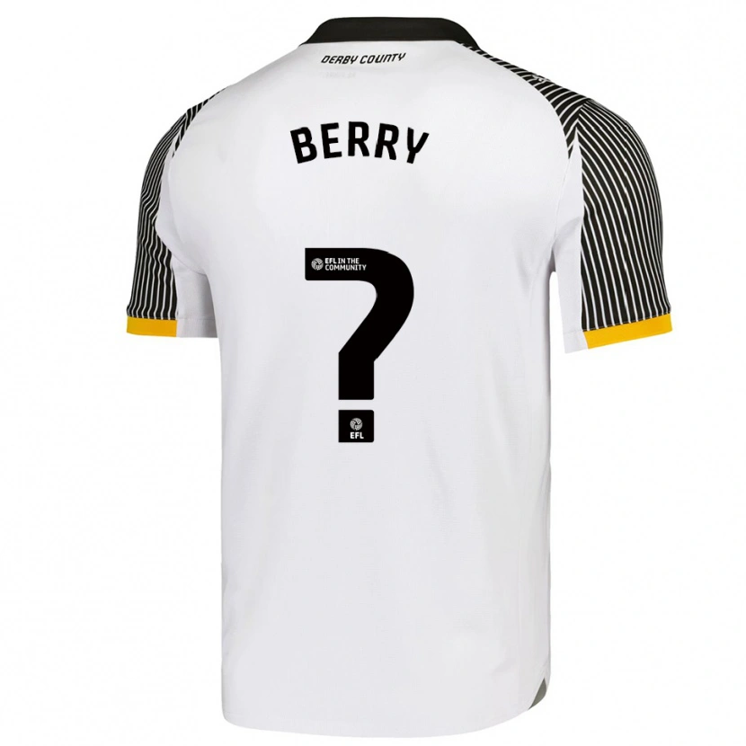 Danxen Niño Camiseta Daniel Berry #0 Blanco Negro 1ª Equipación 2025/26 La Camisa