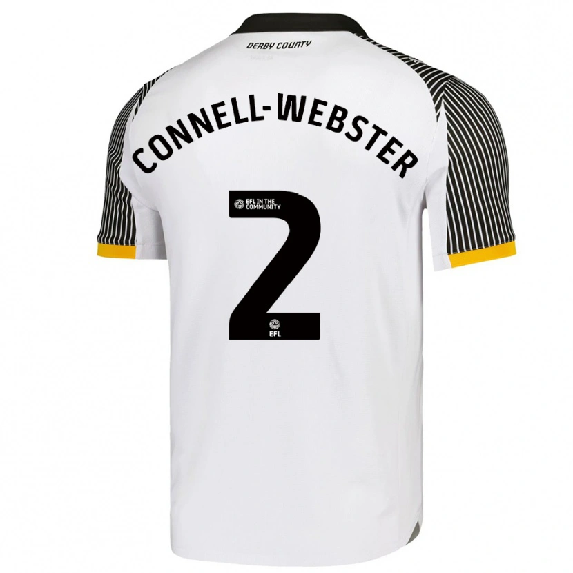 Danxen Niño Camiseta Braidy Connell-Webster #2 Blanco Negro 1ª Equipación 2025/26 La Camisa