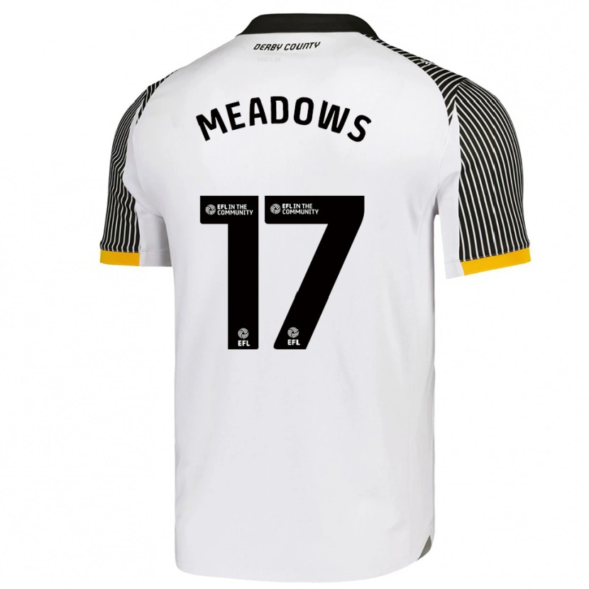 Danxen Niño Camiseta Helena Meadows #17 Blanco Negro 1ª Equipación 2025/26 La Camisa