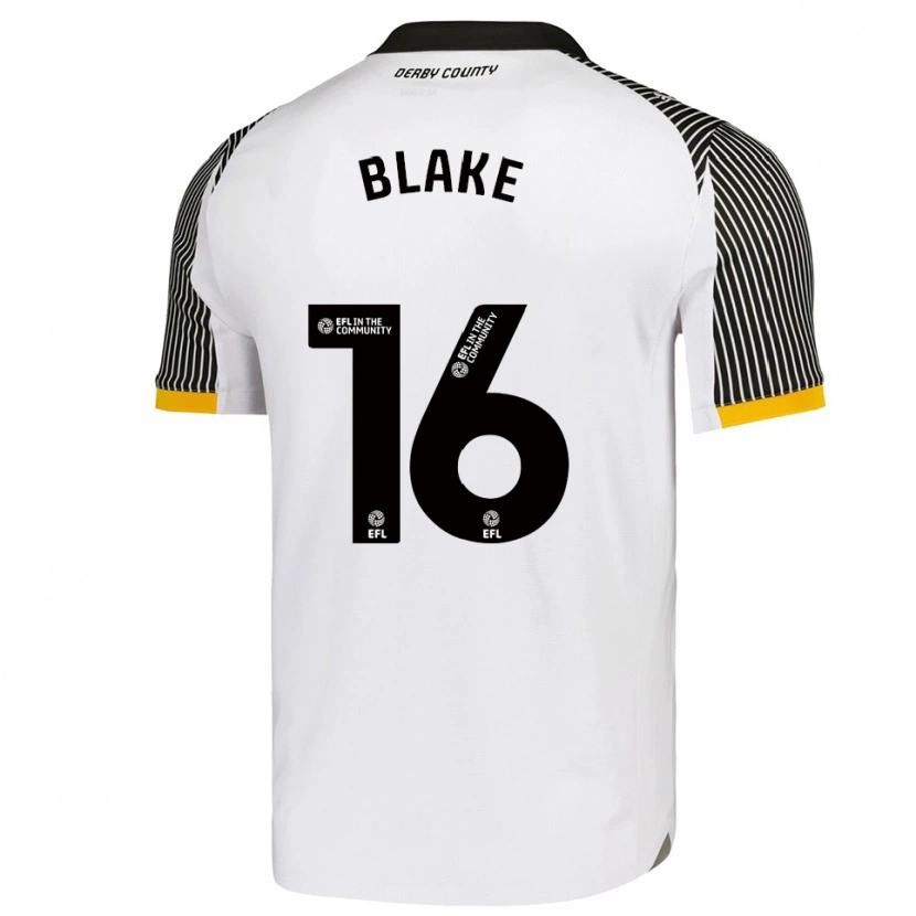 Danxen Niño Camiseta Zayne Blake #16 Blanco Negro 1ª Equipación 2025/26 La Camisa