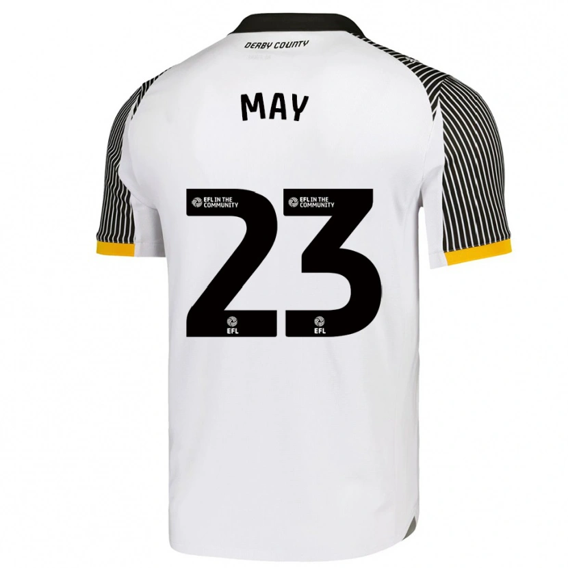 Danxen Niño Camiseta Rebecca May #23 Blanco Negro 1ª Equipación 2025/26 La Camisa