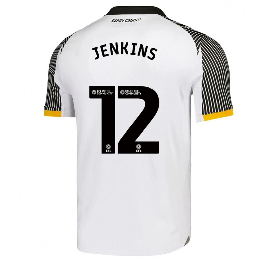 Danxen Niño Camiseta Camille Jenkins #12 Blanco Negro 1ª Equipación 2025/26 La Camisa