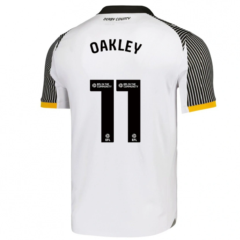 Danxen Niño Camiseta Kate Oakley #11 Blanco Negro 1ª Equipación 2025/26 La Camisa