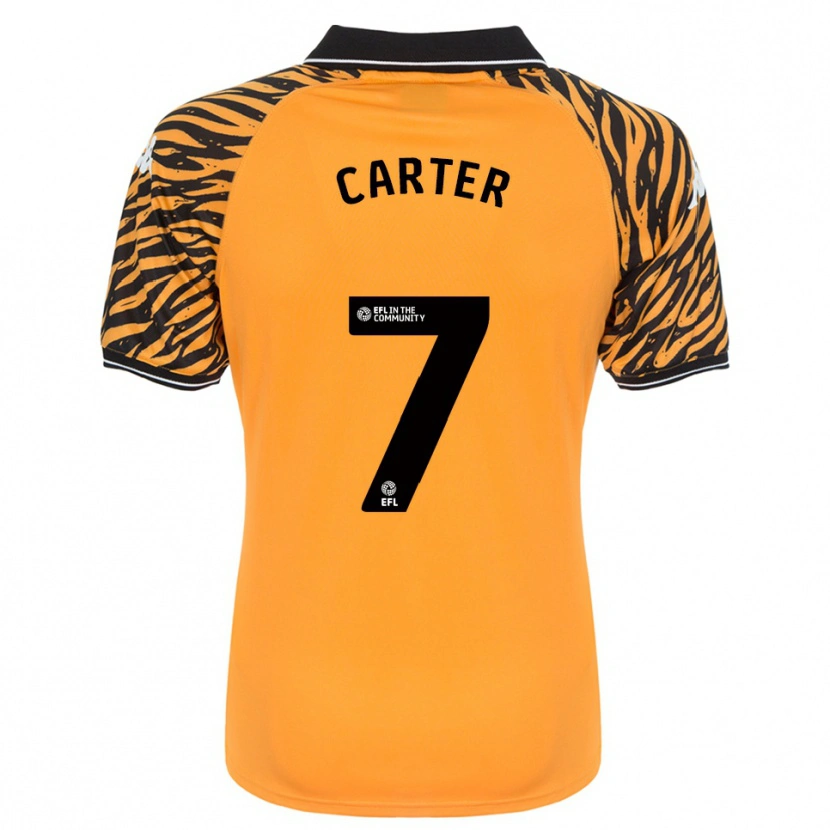 Danxen Niño Camiseta Ramell Carter #7 Naranja Negro 1ª Equipación 2025/26 La Camisa
