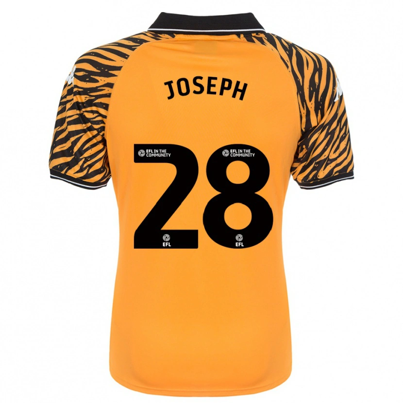 Danxen Niño Camiseta Kyle Joseph #28 Naranja Negro 1ª Equipación 2025/26 La Camisa