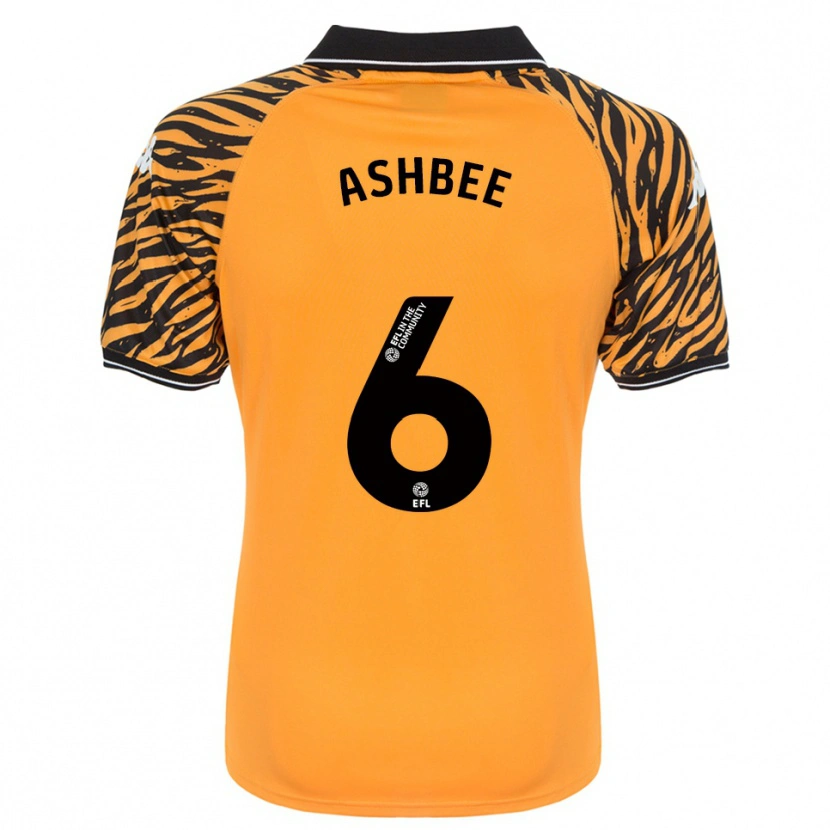 Danxen Niño Camiseta Stanley Ashbee #6 Naranja Negro 1ª Equipación 2025/26 La Camisa