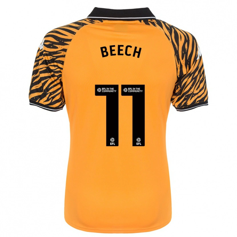Danxen Niño Camiseta Rebecca Beech #11 Naranja Negro 1ª Equipación 2025/26 La Camisa