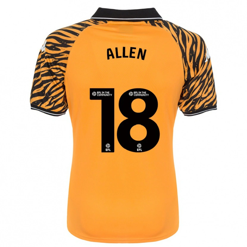 Danxen Niño Camiseta Aaliyah Allen #18 Naranja Negro 1ª Equipación 2025/26 La Camisa