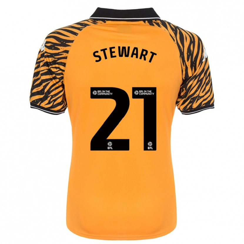 Danxen Niño Camiseta Alice Stewart #21 Naranja Negro 1ª Equipación 2025/26 La Camisa