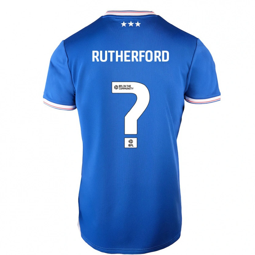 Danxen Niño Camiseta Ella Rutherford #0 Azul Blanco 1ª Equipación 2025/26 La Camisa
