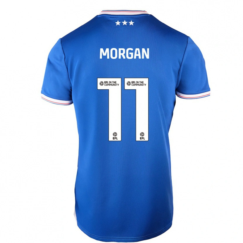 Danxen Niño Camiseta Rio Oudnie-Morgan #11 Azul Blanco 1ª Equipación 2025/26 La Camisa