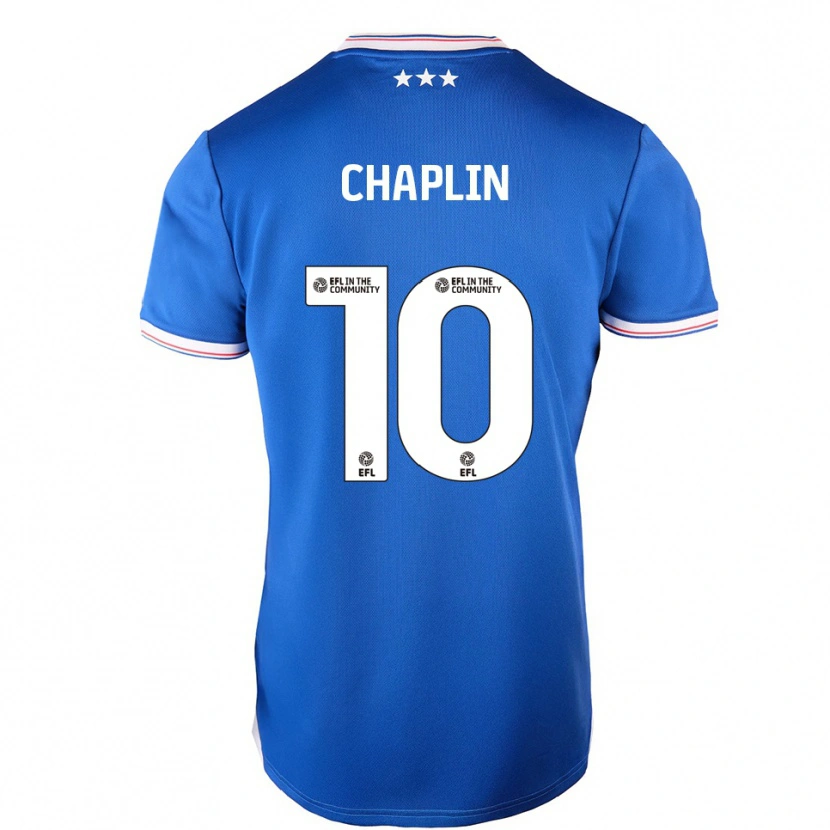Danxen Niño Camiseta Conor Chaplin #10 Azul Blanco 1ª Equipación 2025/26 La Camisa