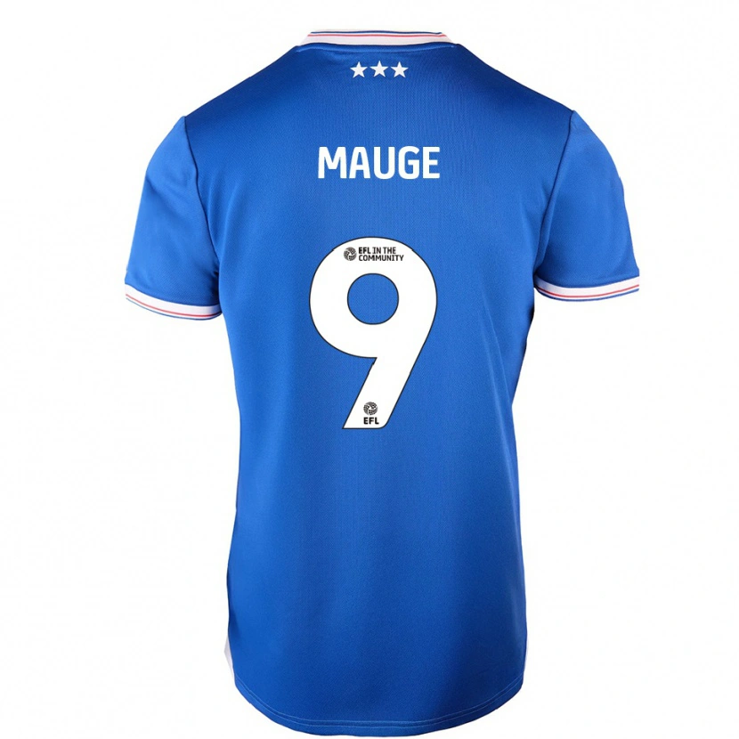 Danxen Niño Camiseta James Mauge #9 Azul Blanco 1ª Equipación 2025/26 La Camisa