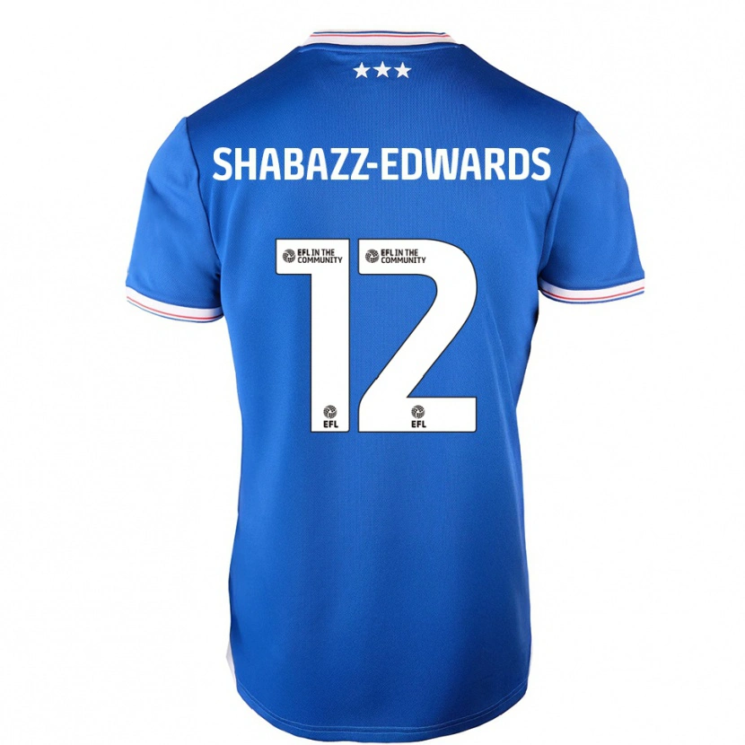 Danxen Niño Camiseta Walker Shabazz-Edwards #12 Azul Blanco 1ª Equipación 2025/26 La Camisa