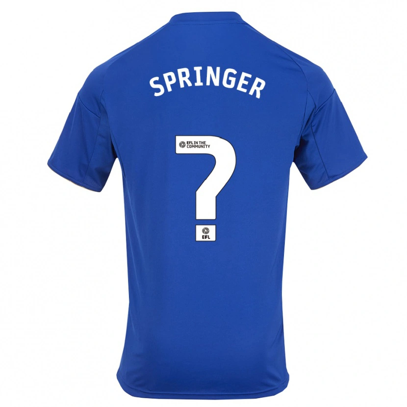 Danxen Niño Camiseta Jahquan Springer #0 Azul Oro 1ª Equipación 2025/26 La Camisa