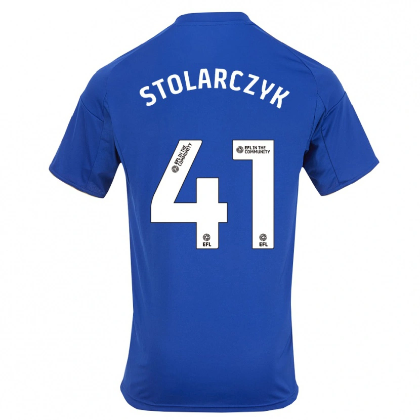 Danxen Niño Camiseta Jakub Stolarczyk #41 Azul Oro 1ª Equipación 2025/26 La Camisa