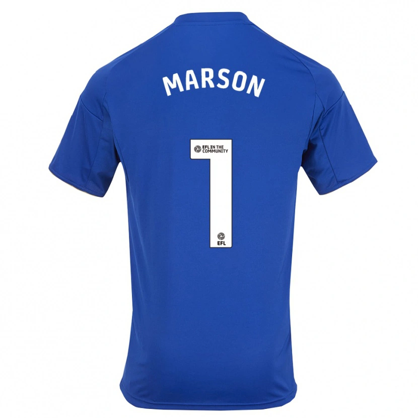 Danxen Niño Camiseta Freddie Marson #1 Azul Oro 1ª Equipación 2025/26 La Camisa