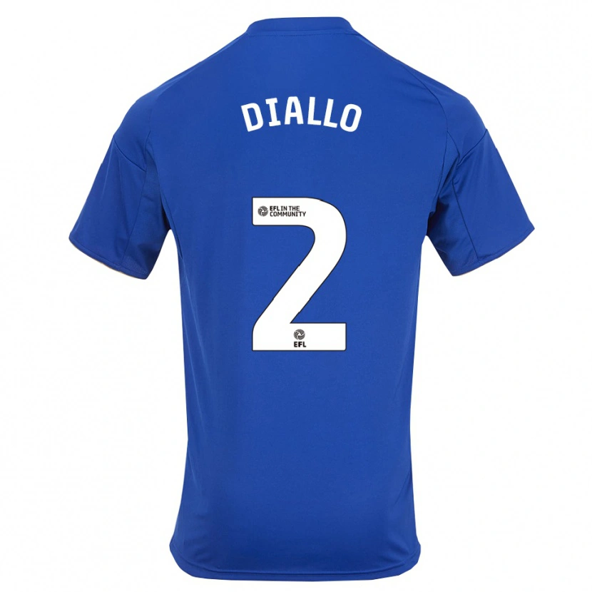 Danxen Niño Camiseta Alpha Diallo #2 Azul Oro 1ª Equipación 2025/26 La Camisa